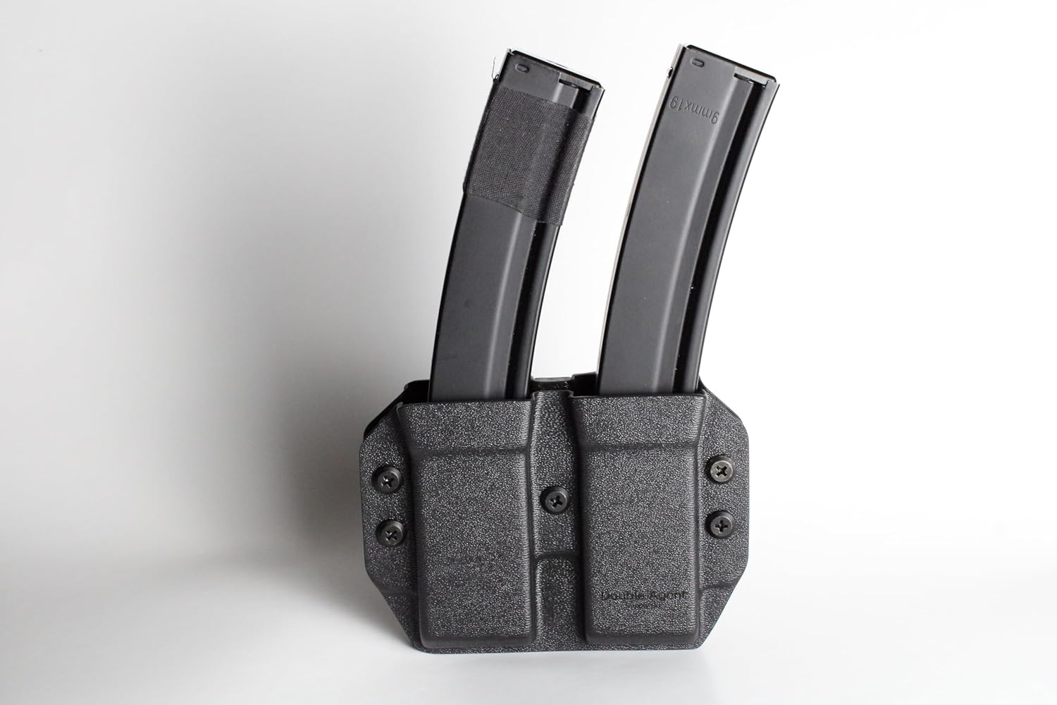 Double O | MP5 Double Magazine Carrier | Black Kydex Holster with Belt Attachment