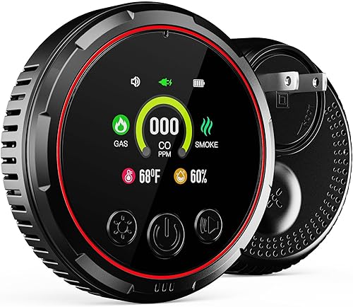 Detectores de monóxido de carbono, detector de gas natural 5 en 1, detector de humo, detector de monóxido de carbono de viaje, detector de gas