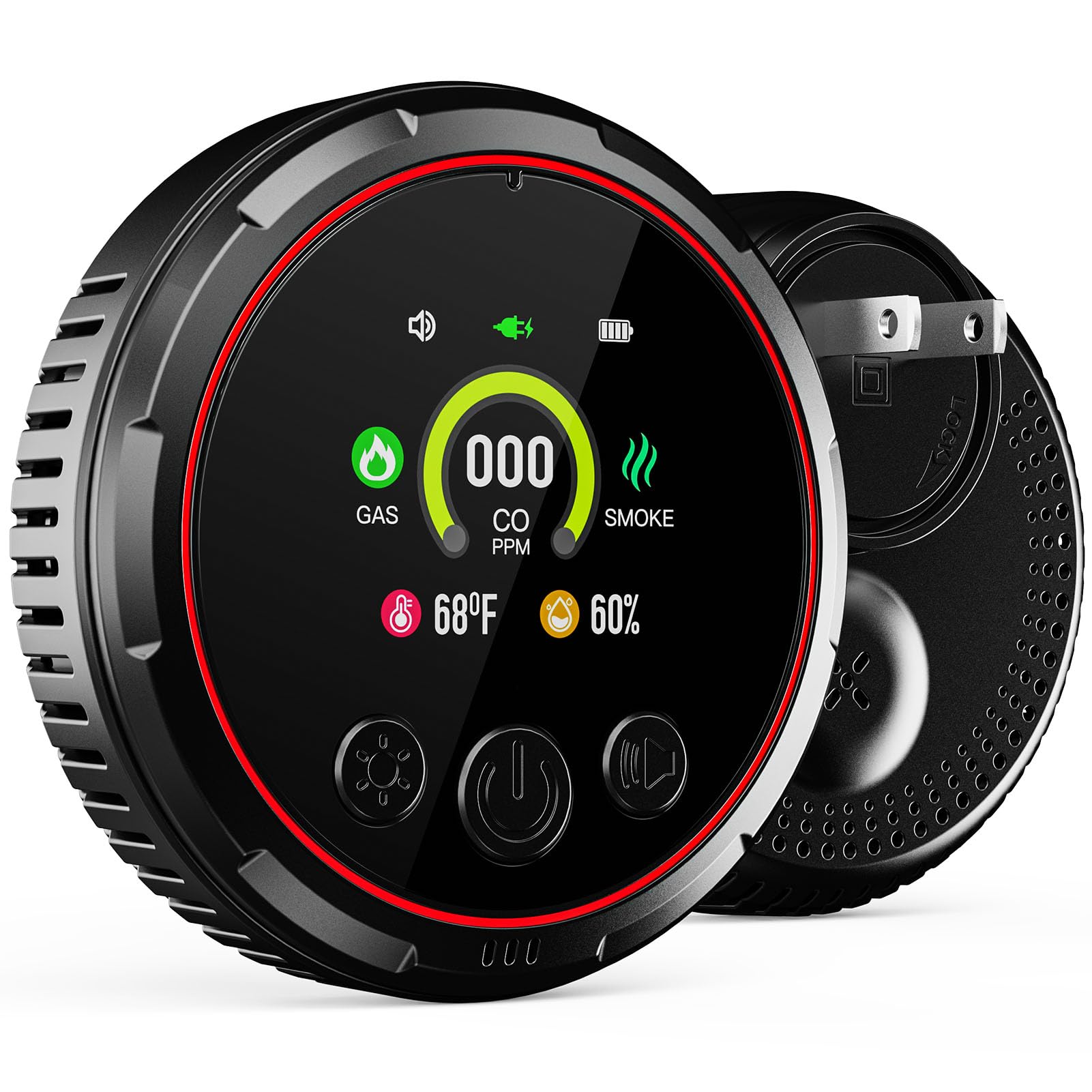 Carbon Monoxide Detectors, 5 in 1 Natural Gas Detector, Smoke Detector, Travel Carbon Monoxide Detector, Combustible Gas Detector and Temperature/Humidity Detectors