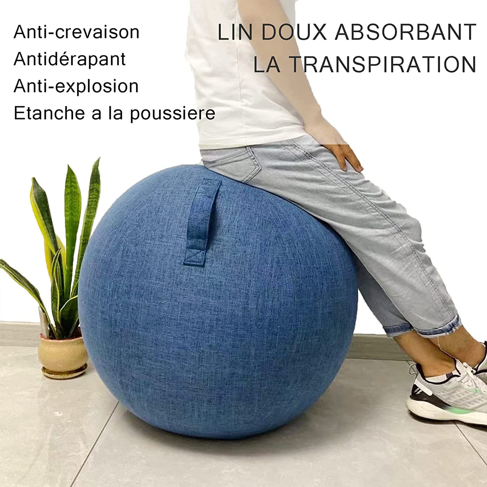 Housse De Protection En Feutre 3mm Pour Ballon De Yoga - Tailles 55cm, 65cm, 75cm