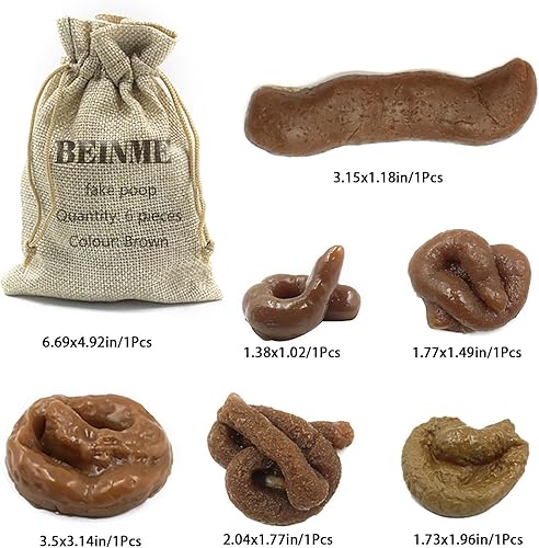 Miniatura 2 de 6 piezas de juguete flotante de caca falsa, broma del día de los inocentes, juguetes de broma, caca falsa de gato, caca falsa, muchas formas de caca