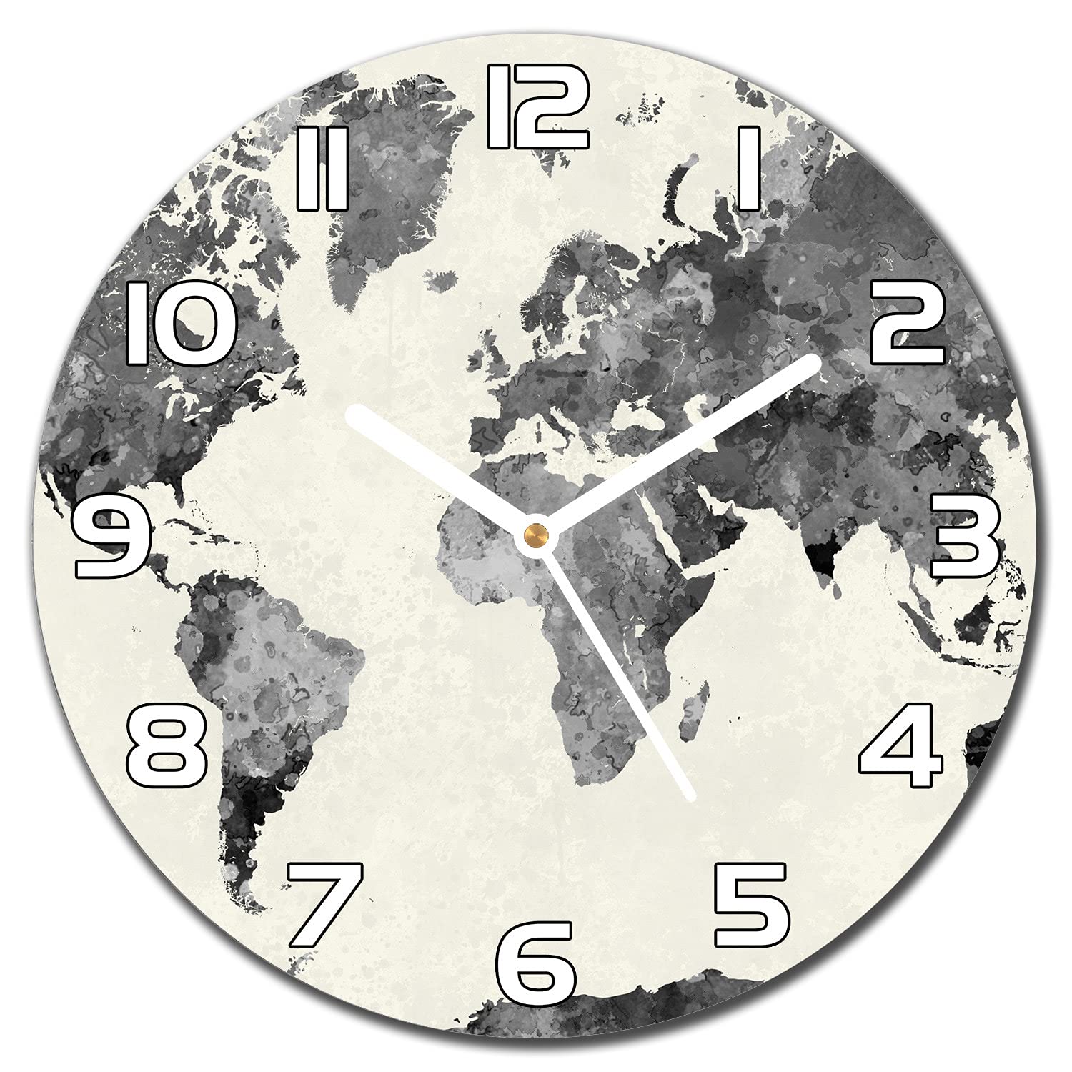 Horloge murale verre carte du monde vintage pour sublimer votre salon