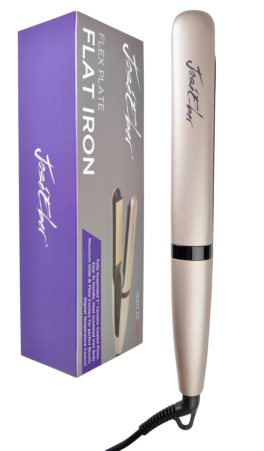 Jose Eber Flex Plate Flat Iron, Fully Suspended 1" Ceramic