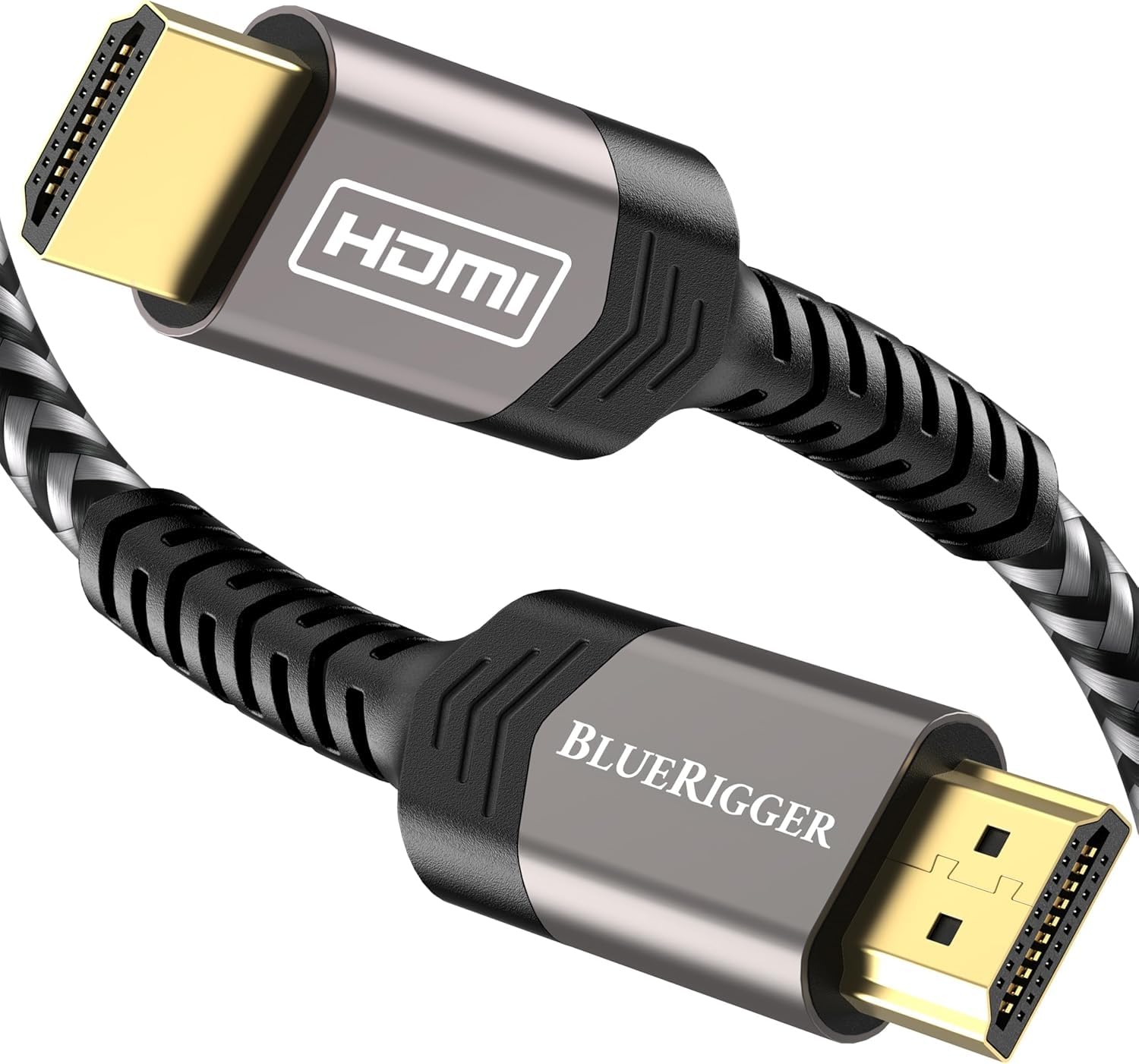 BlueRigger HDMI Cable 8K (1M, 8K 60Hz HDR, High Speed 48Gbps, HDMI Braided Cord, eArc, HDCP 2.3) - Compatible with PS5, Xbox, Roku, Apple TV, HDTV, Blu-ray, PC