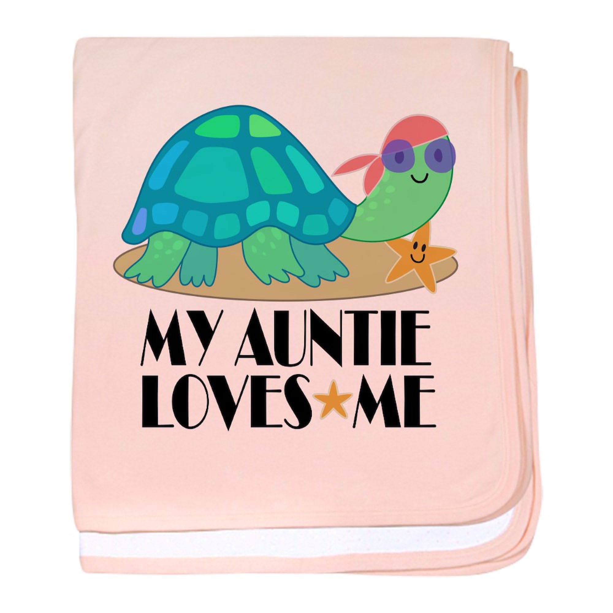 CafePress My Auntie Loves Me Baby Blanket, Super Soft Newborn Swaddle