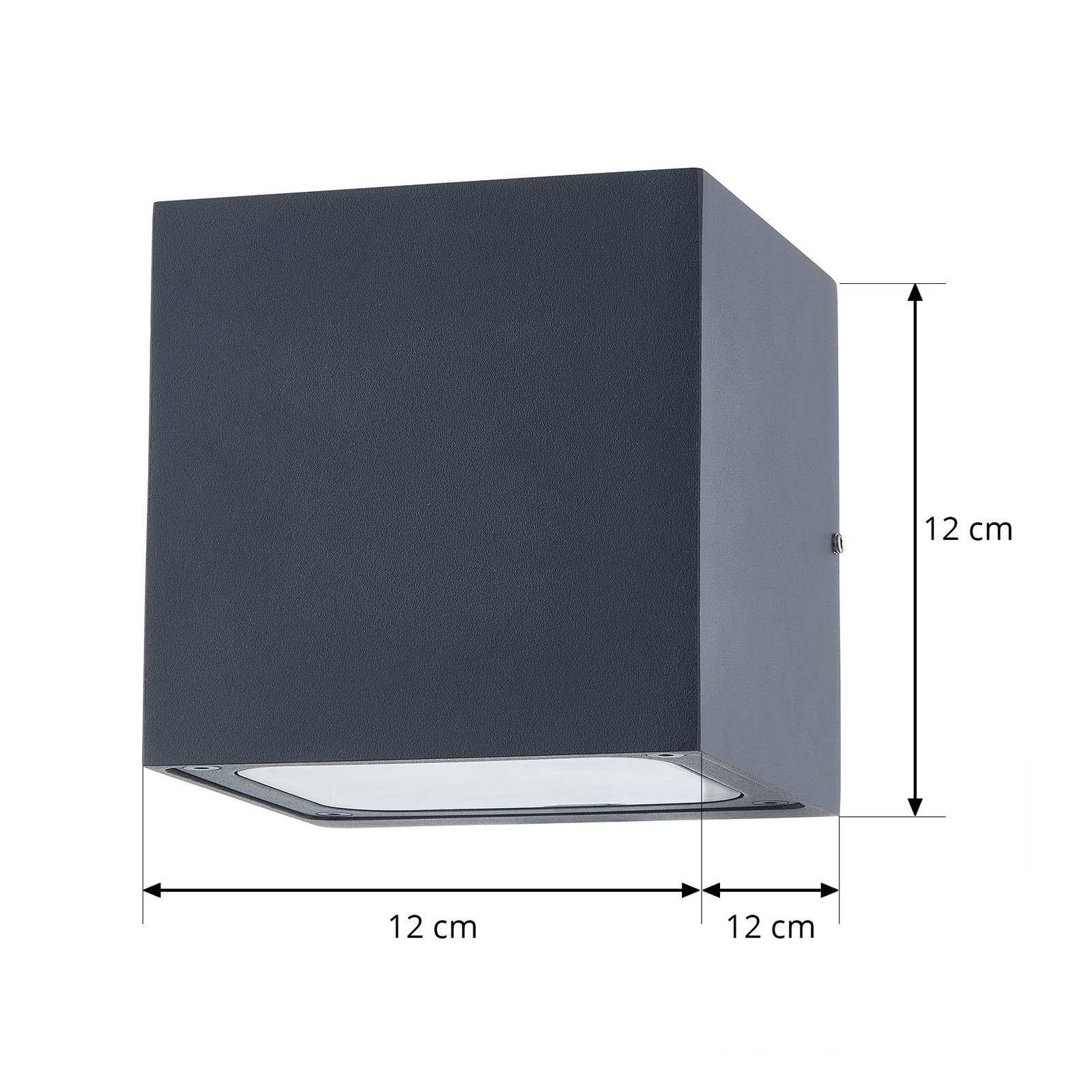 Lucande LED Außenwandleuchte Evie - 2-flammig, IP54, Aluminium, Inkl. LED-Leuchtmittel - Für Hauswand & Garten