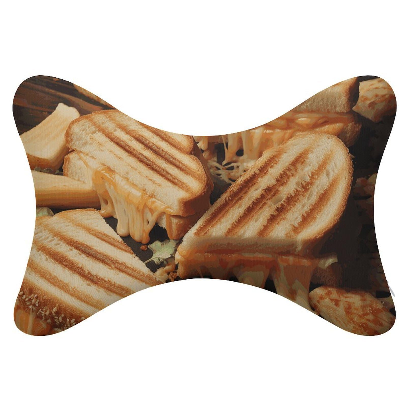 JTREHY - Car Neck Pillow Bone Shape Travel Neck Headrest Back Chiropractic Adjustable Strap Sofa Lounge Chair for Car Seat