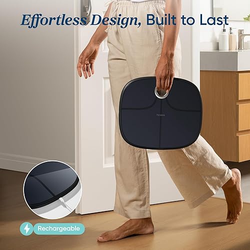 Miniatura 6 de Etekcity Báscula recargable inteligente para peso corporal, IMC, grasa, masa muscular, báscula digital de baño con 13 métricas, modo secreto,