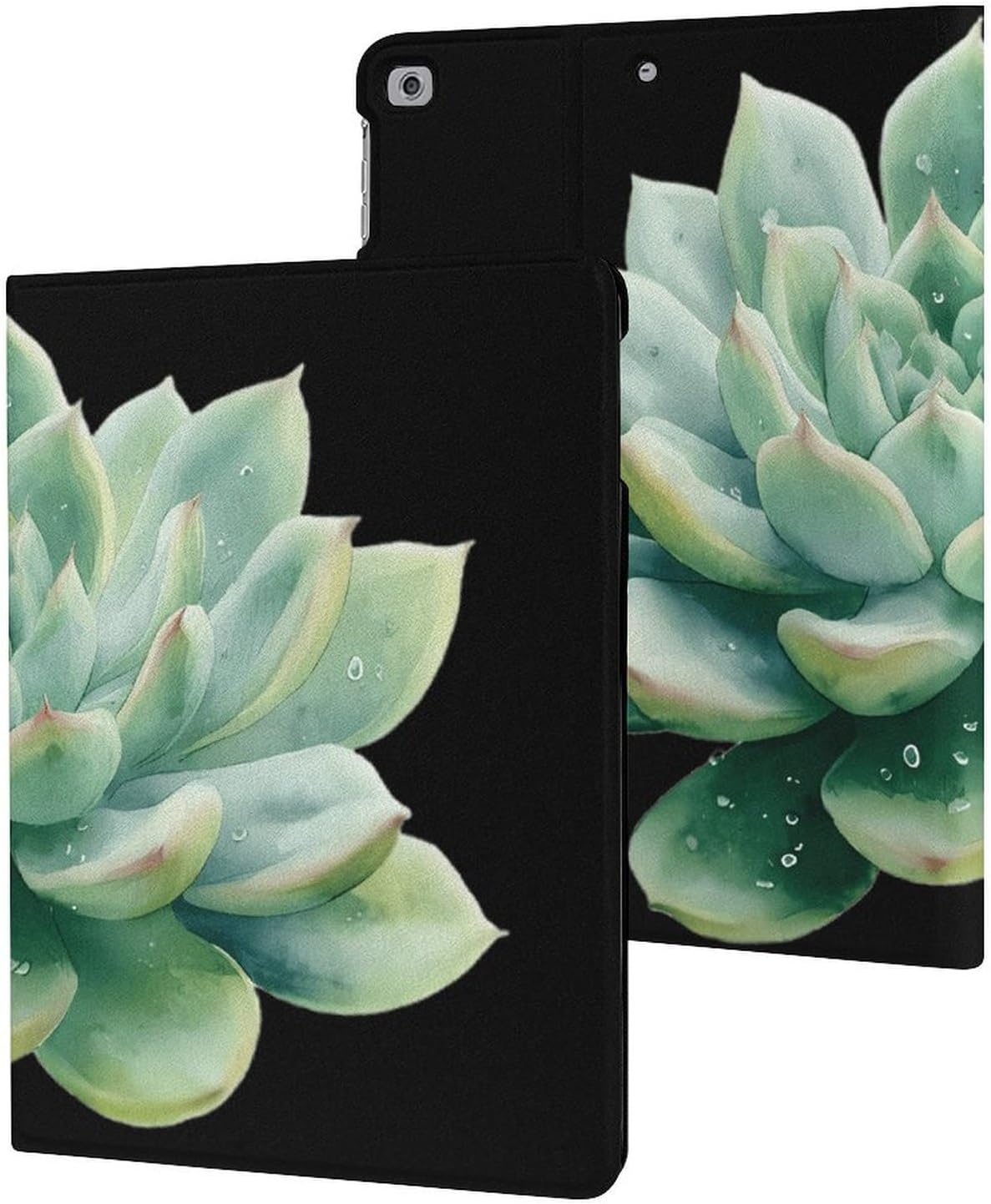 Succulent Plant Fashion Case Protective Cover Adjustable Stand 2017/2018/Air1/Air2 (9.7in)