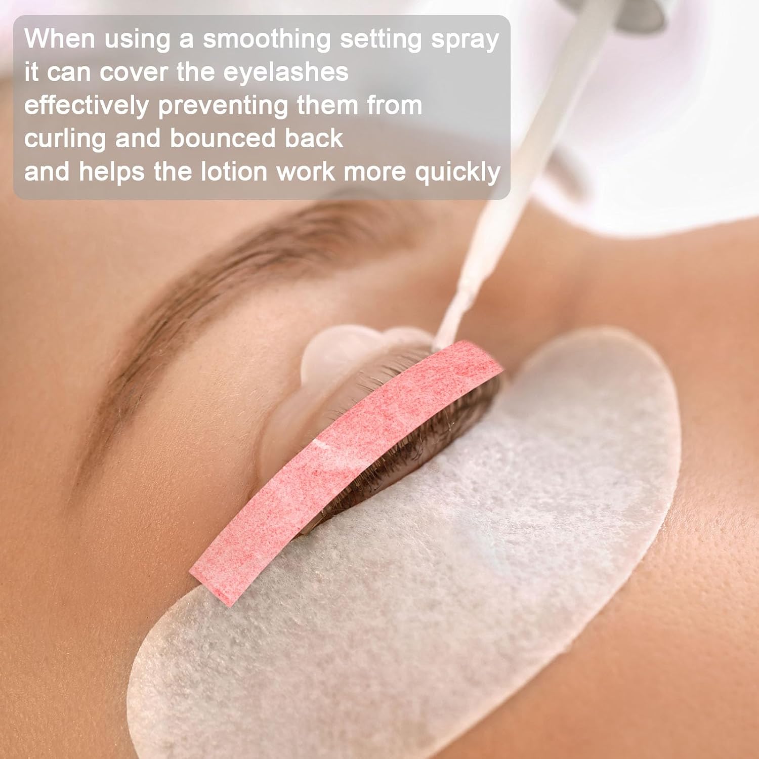 1000pcs Lash Lift Paper Strips, Breathable Eyelash Curling Paper Lash Lifting Ribbon Beauty Tool for Salon Home Use to Prevent Eyelash Pop-Up (Pink)