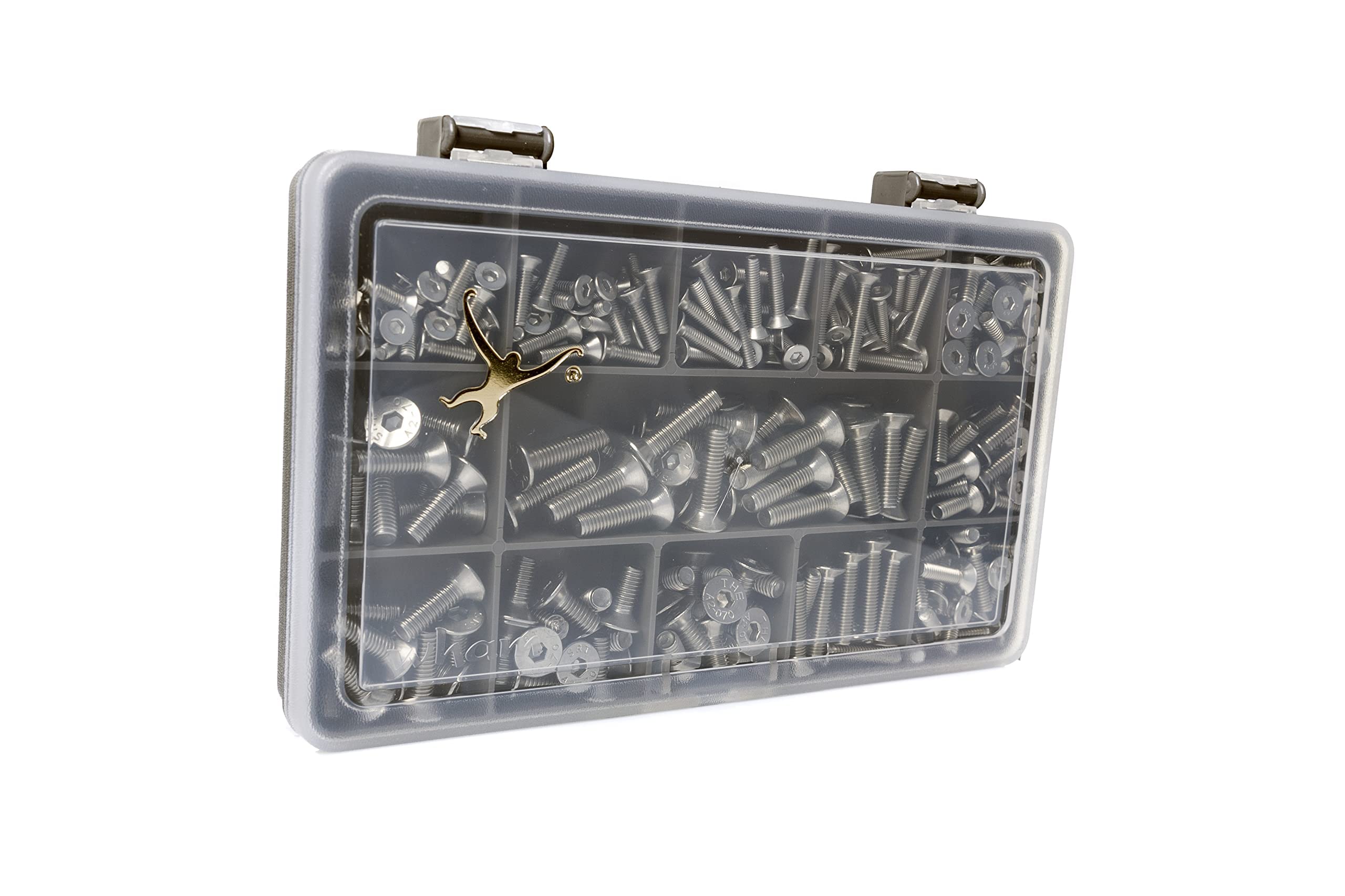 270 Verschiedene A2 Edelstahl M3 M4 M5 Schlitz Senkmaschine Schrauben Kit