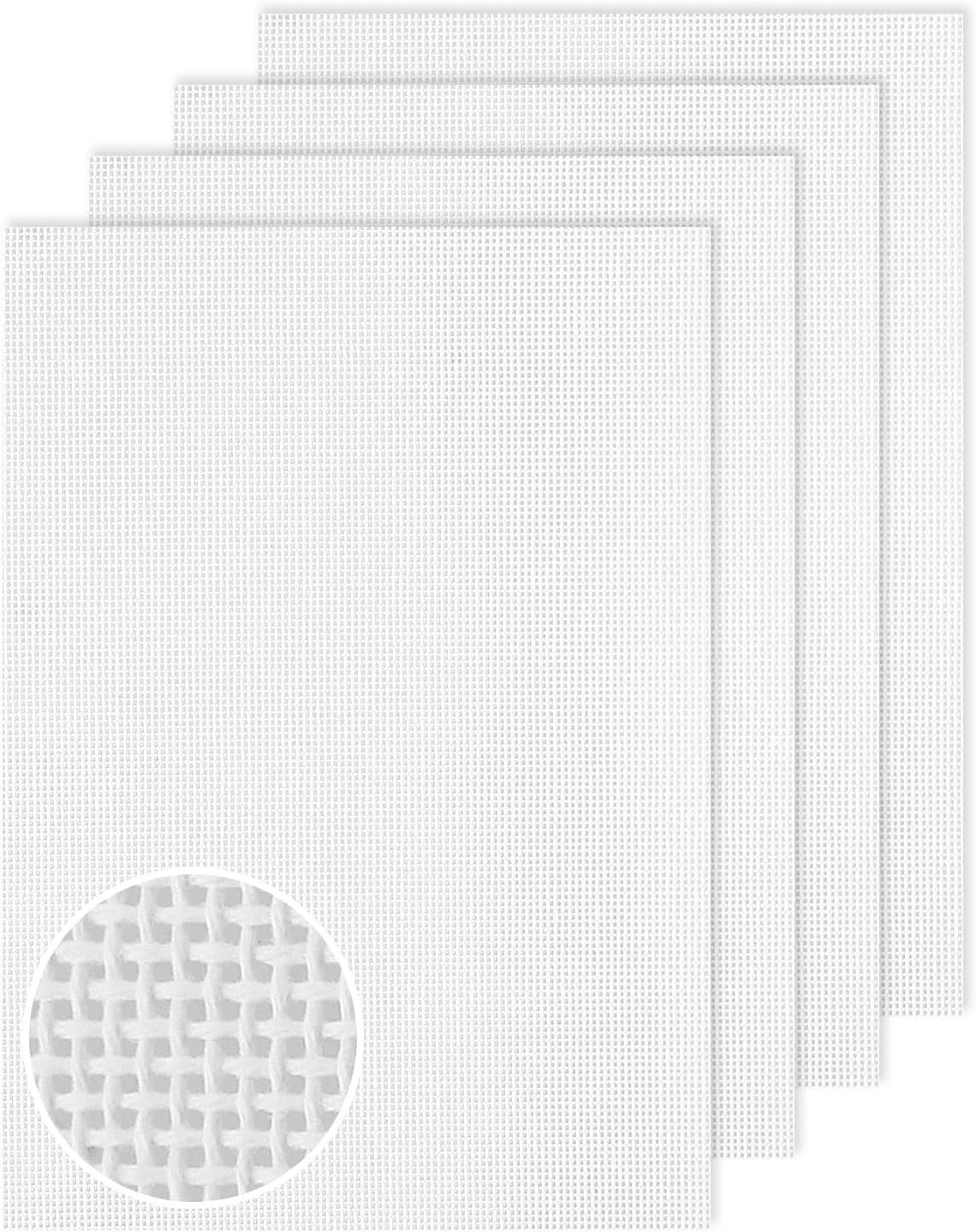 eZAKKA 4 Pack Needlepoint Blank Canvas Kits 18 Mesh Needlepoint Canvas