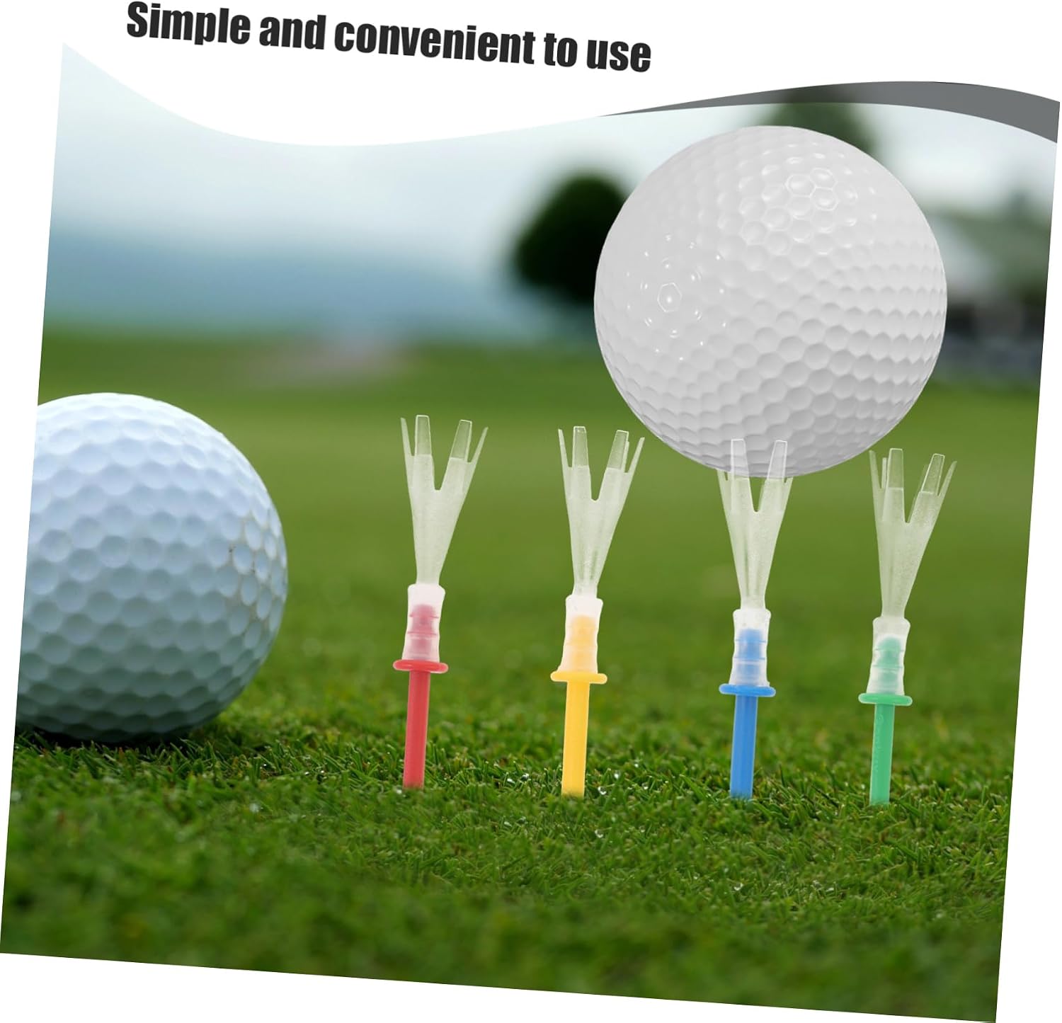 GANAZONO 16pcs Plastic Golf Tee Replacement Professional Unbreakable Golf Tees Accessories for Consistent Drives & Performance Assorted Color