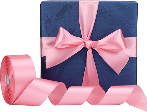 Miniatura 5 de Cinta de oro rosa de 1-1/2 pulgadas, para envolver regalos, 50 yardas, corona de fiesta de boda, costura, accesorios para el cabello, decoración