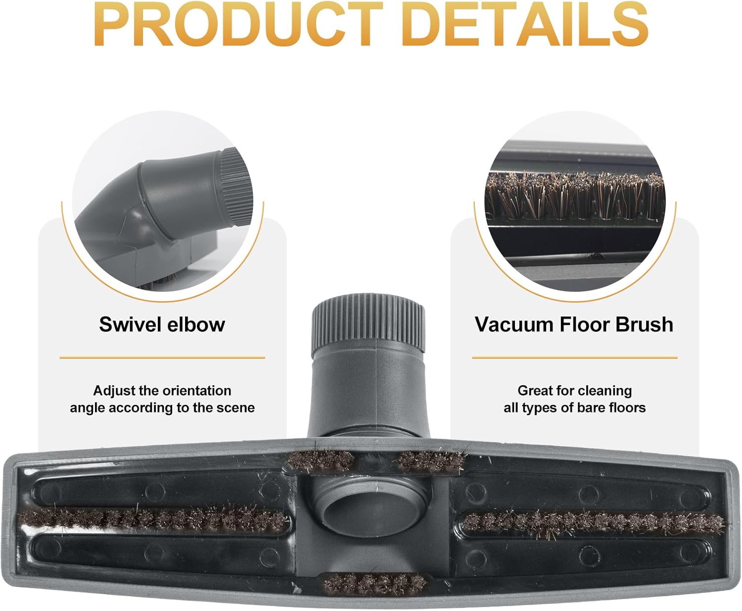 52682 Canister Vacuum Floor Brush 9 Inch Compatible,Shop vac Accessories for K-More and Panasonic Canister Vacuums, Replaces Part Numbers 52682 AC96RBMWZV0, 4370614 02052682000 (2Pack)