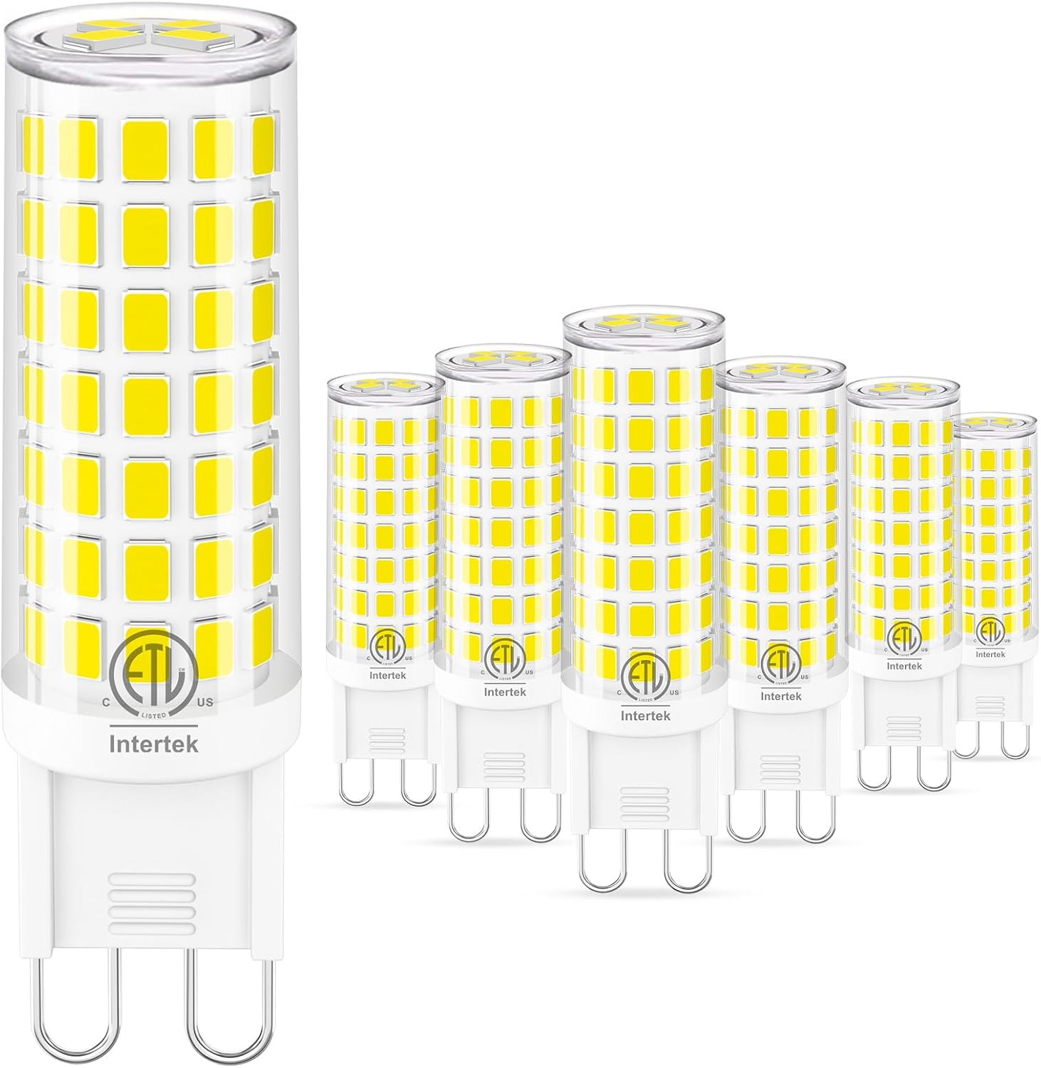 hansang G9 Led Light Bulb,6W Chandelier Light Bulbs (60W Halogen Equivalent),88PCS LED,6000K Daylight White,Non-dimmable,G9 Bi Pin Base,360 Degrees Beam Angle,600LM,Pack of 6