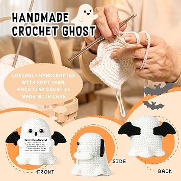 Best Friend Crochet Ghost Halloween Birthday Gift for Friends