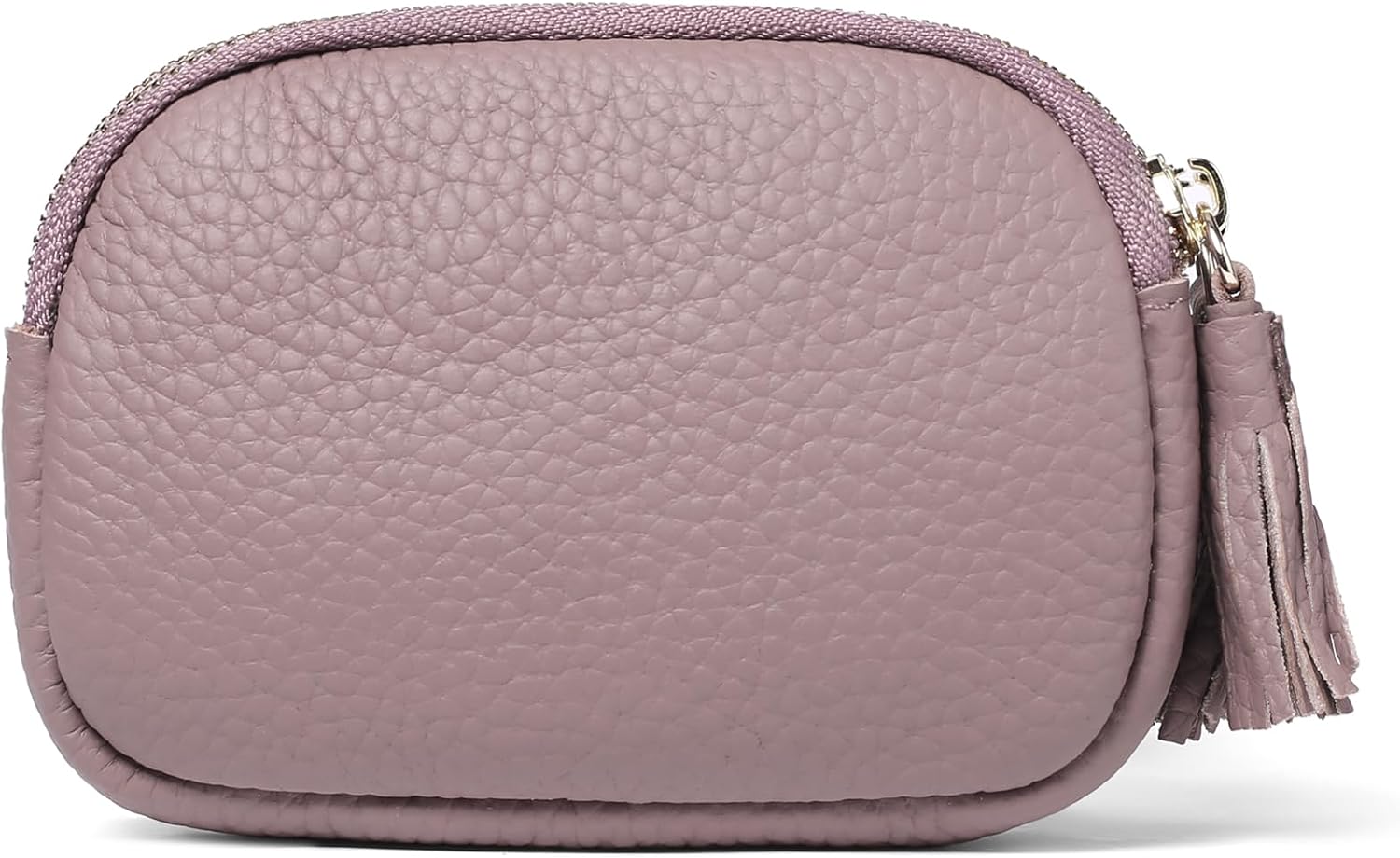 SENDEFN Coin Purse Keychain Small Genuine Leather Women Wallet 2 Zippers Around Key Ring Change Pouch Cash Holder - Image 7