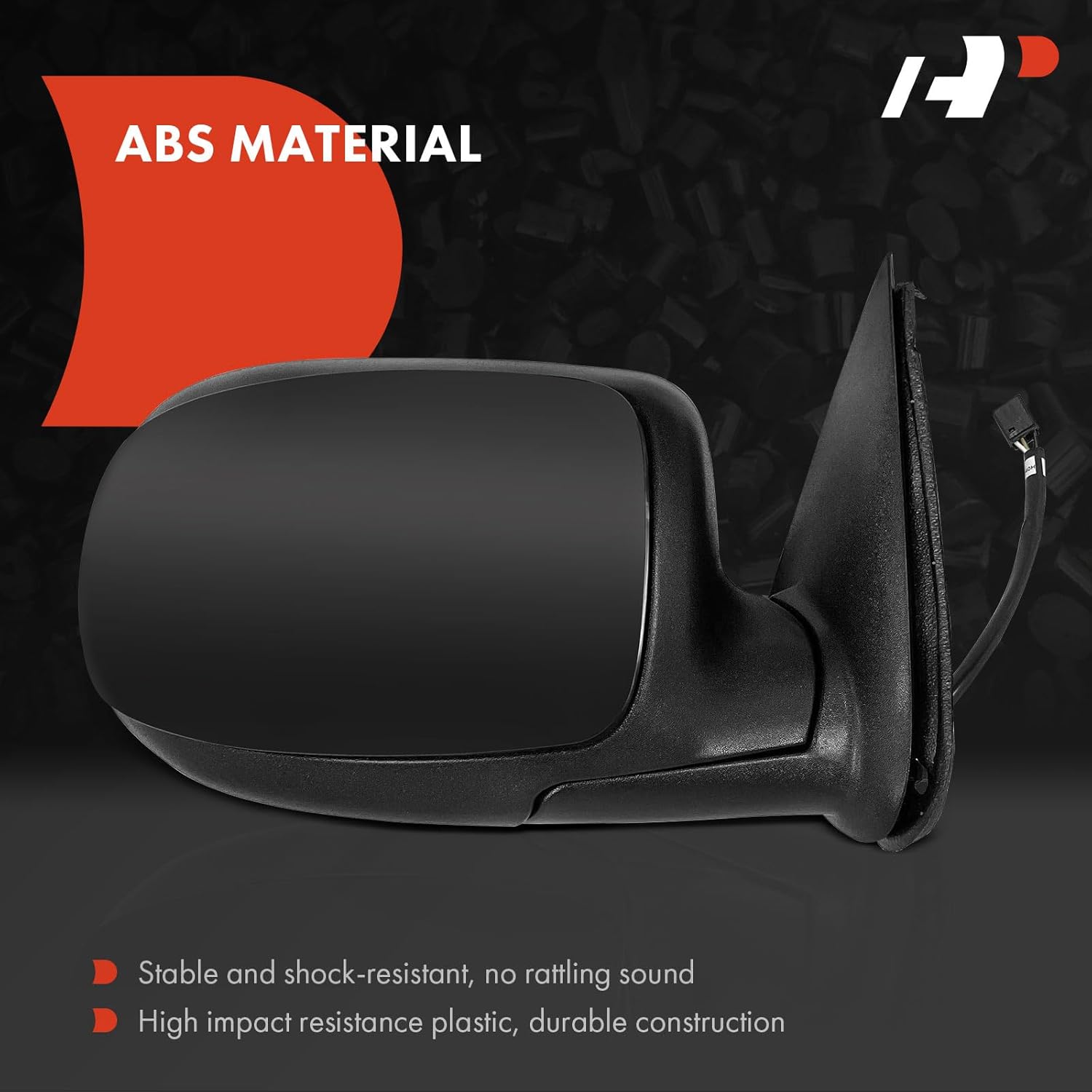 A-Premium Passenger Side Power Door Mirror - Compatible with Chevrolet Silverado 1500 HD 2500 HD, Tahoe, Suburban, Avalanche & GMC Sierra 3500, Yukon & Cadillac Escalade - Heated Manual Folding