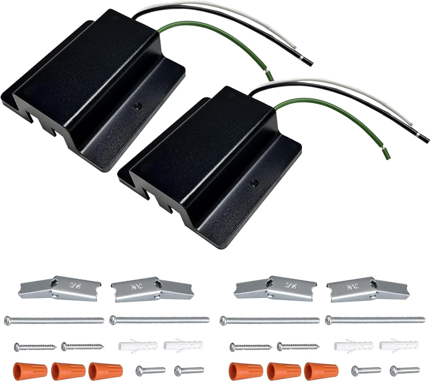 2PCS H Track Black Floating Canopy Connectors, H Track Lighting Rails Accessories, Suitable for H Type Single Circuit 3-Wire-1 Rails, Energize The Rails