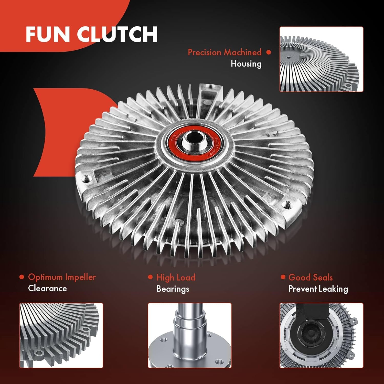 A-Premium Engine Cooling Fan Clutch Compatible with Dodge Sprinter 2500 3500 2003-2006 & Freightliner Sprinter 2500 3500 2002-2006, L5 2.7L, Replace# 05103623AA