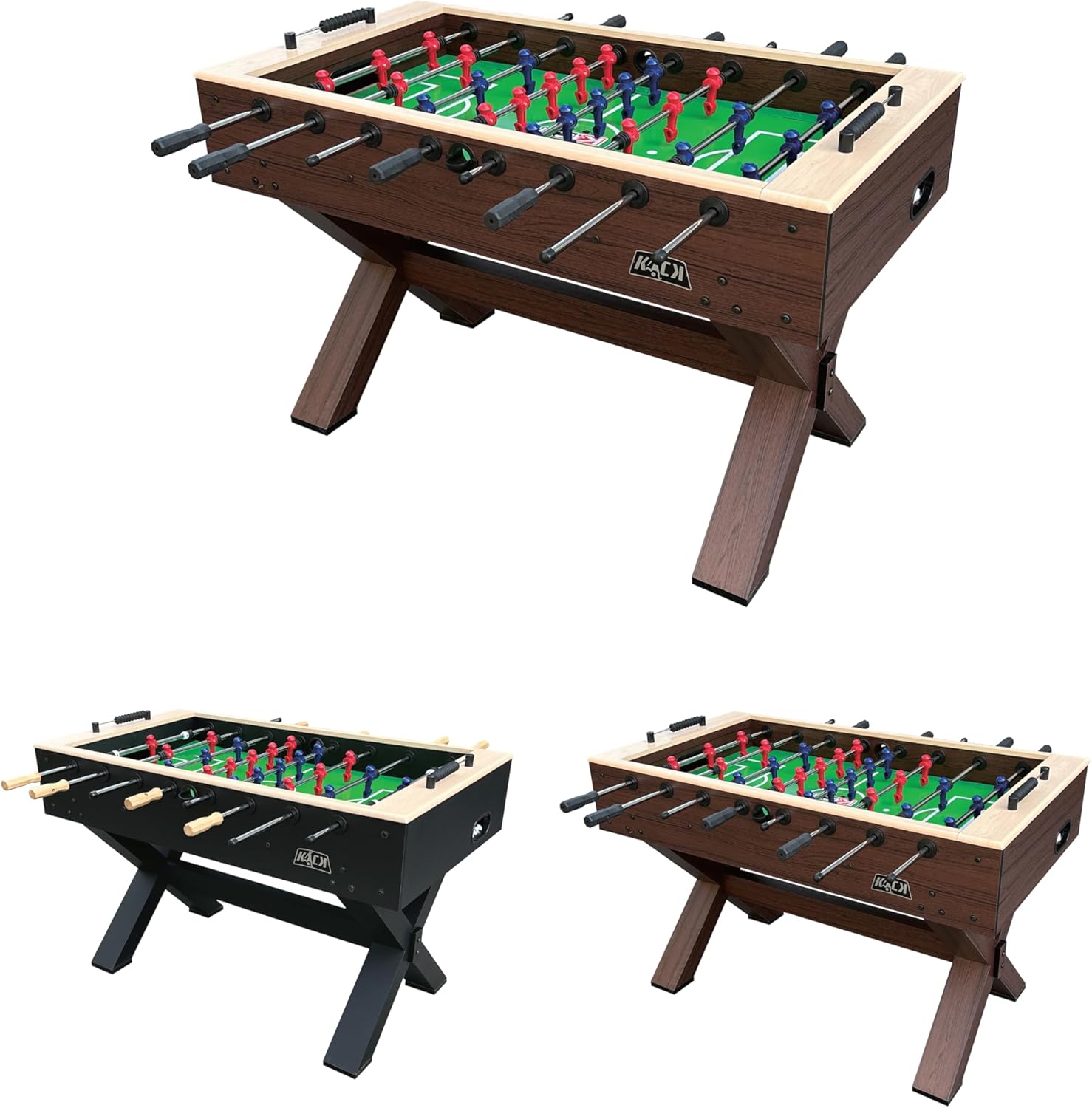 KICK Constable 55" Foosball Table – Full-Size Indoor Table Soccer for Adults with 6 Premium Balls, Semi-Solid Steel Rods, Slide Scorers – Durable Gaming Table