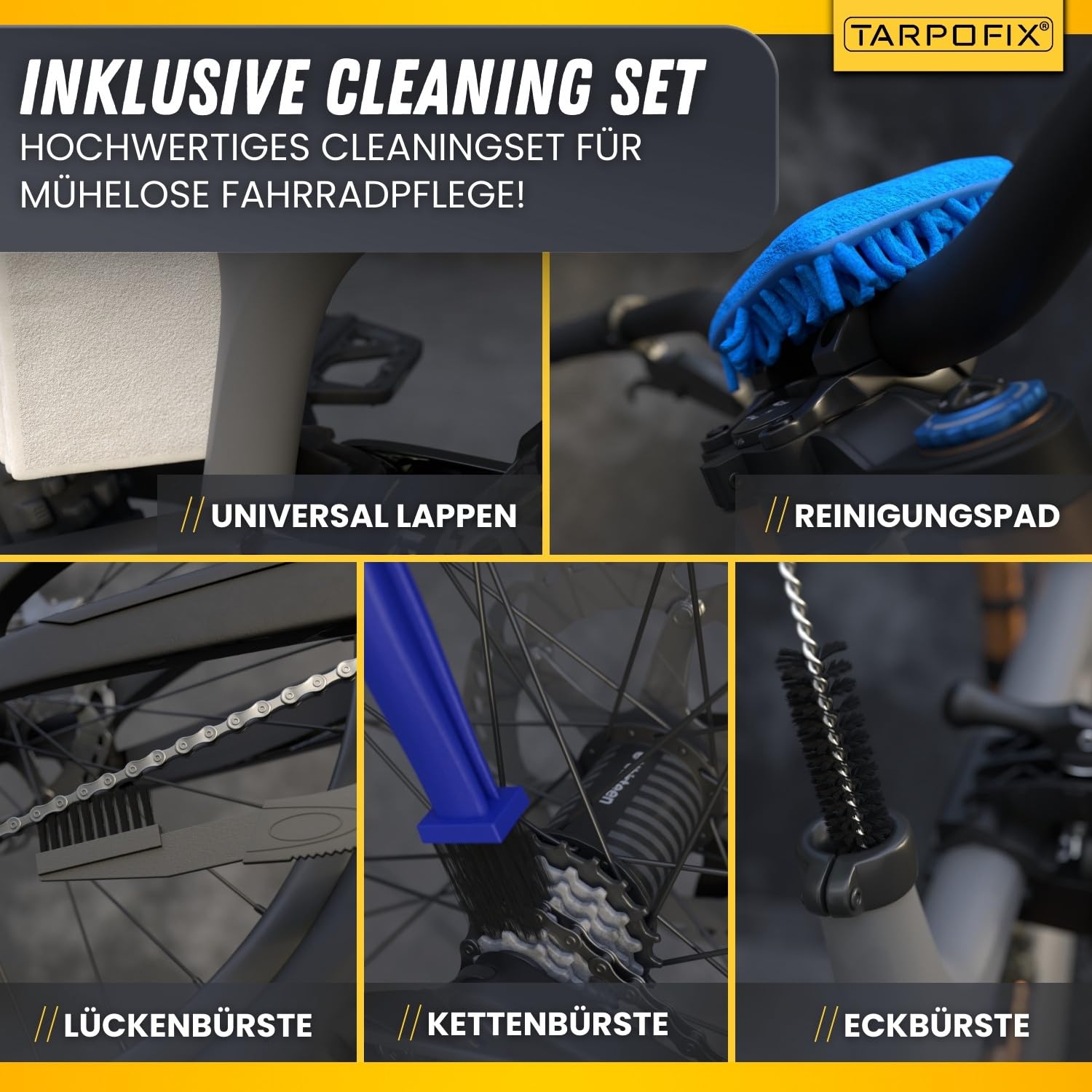 Tarpofix® Fahrrad Montageständer bis 50kg für E-Bike | Montageständer für Fahrräder | Profi Fahrrad Reparaturständer | Schwerlast Fahrradhalter Ebike | Fahrradständer Reparatur & Wartung | Bike Stand