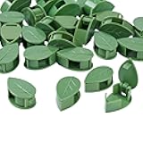 CIQIYO 30/60/100PCS Plant Climbing Wall Fixture Clips,Invisible Wall Plant Vines Fixing Clips,Self-Adhesive Vine Support Holder for Climbing Plants. (30, Green-Leaf Shaped)