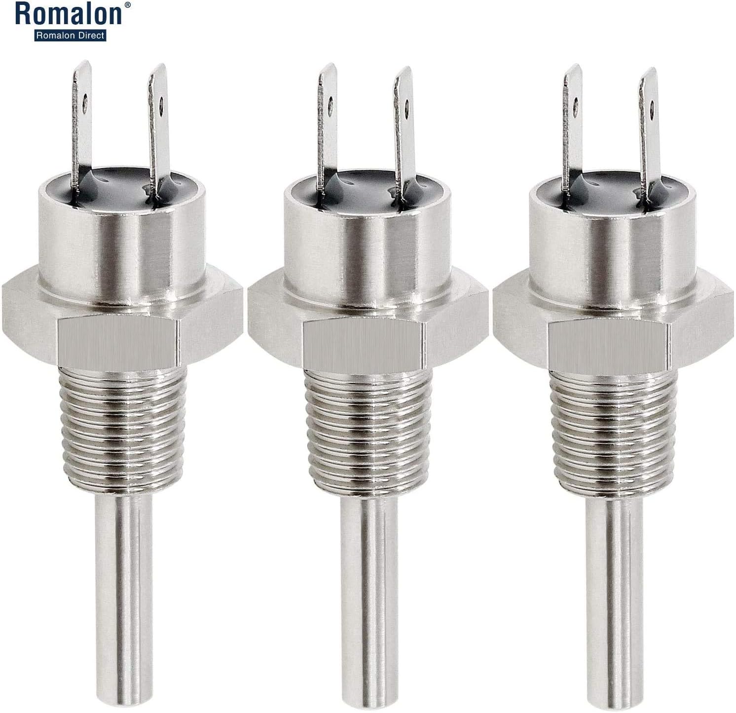 Romalon 42001-0053S Heater Thermistor Stainless Steel 3-Pack for Pool Heater Parts Replacement Part # 42001-0053S : Patio, Lawn & Garden