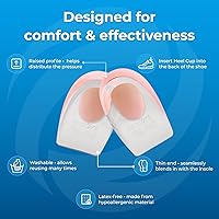 Vista 27 de Almohadillas de gel para el talón, paquete de 6 para tendinitis de Aquiles, insertos de cuña de zapatos para fascitis plantar, espolón óseo, soporte