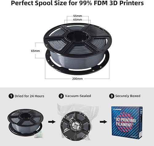 Vista 78 de FLASHFORGE - Filamento PLA, 1/16 de pulgada, carrete de 2.2 libras de filamento, precisión dimensional de +/- 0.001 de pulgada, fácil de usar y se