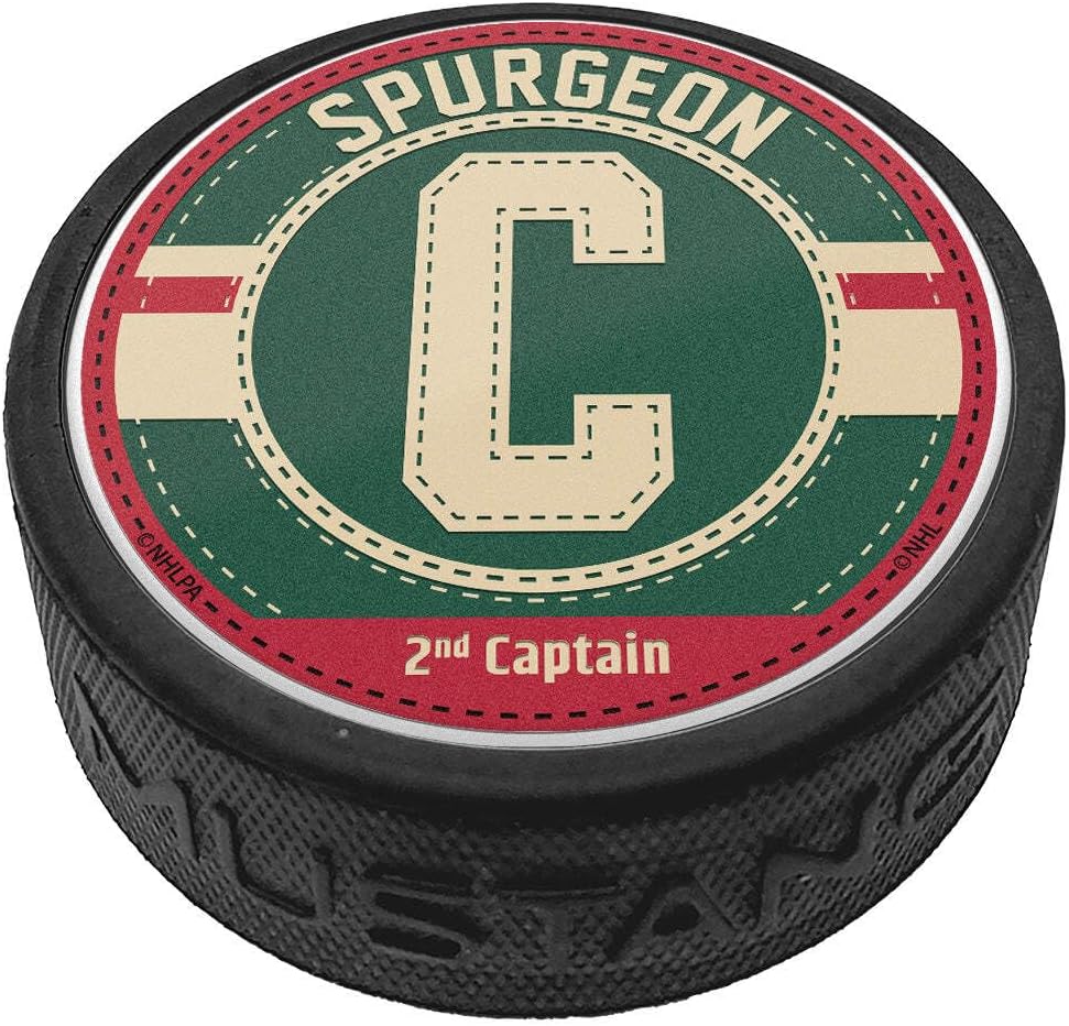 Jared Spurgeon Puck - Captain Jersey Stitch