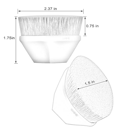 Miniatura 5 de ISMINE - Brocha de maquillaje para base, punta plana, hexágona, color Kabuki, para mezclar líquidos, crema o polvo impecable, cosméticos con funda