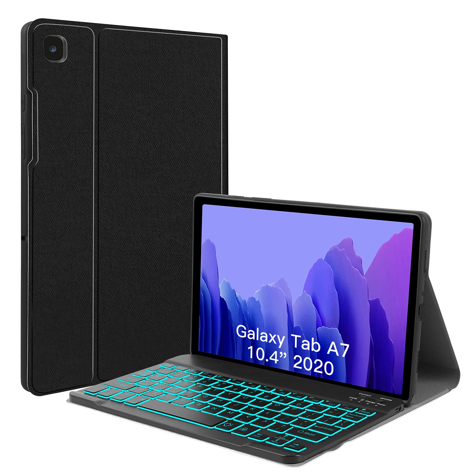 JUQITECH Backlit Keyboard Case for Samsung-Galaxy-Tab A7 10.4 2020 - Smart Soft Case with Backlit Keyboard for Galaxy Tab A7 10.4 Inch SM-T500 SM-T505 SM-T507 Detachable Wireless Keyboard Cover, Black (B0987FKNDH) Amazon Price History, Amazon Price Tracker