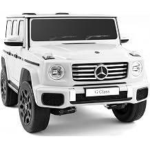 ELEMARA 2 Seater 24v Ride on Toys for Big Kids,Mercedes Benz G-Class G500 Electric Car for Kids,Ride on Car w/Remote Control,Electric Vehicle to Drive,Flashing Console,Bluetooth,Music& Horn,Soft Start
