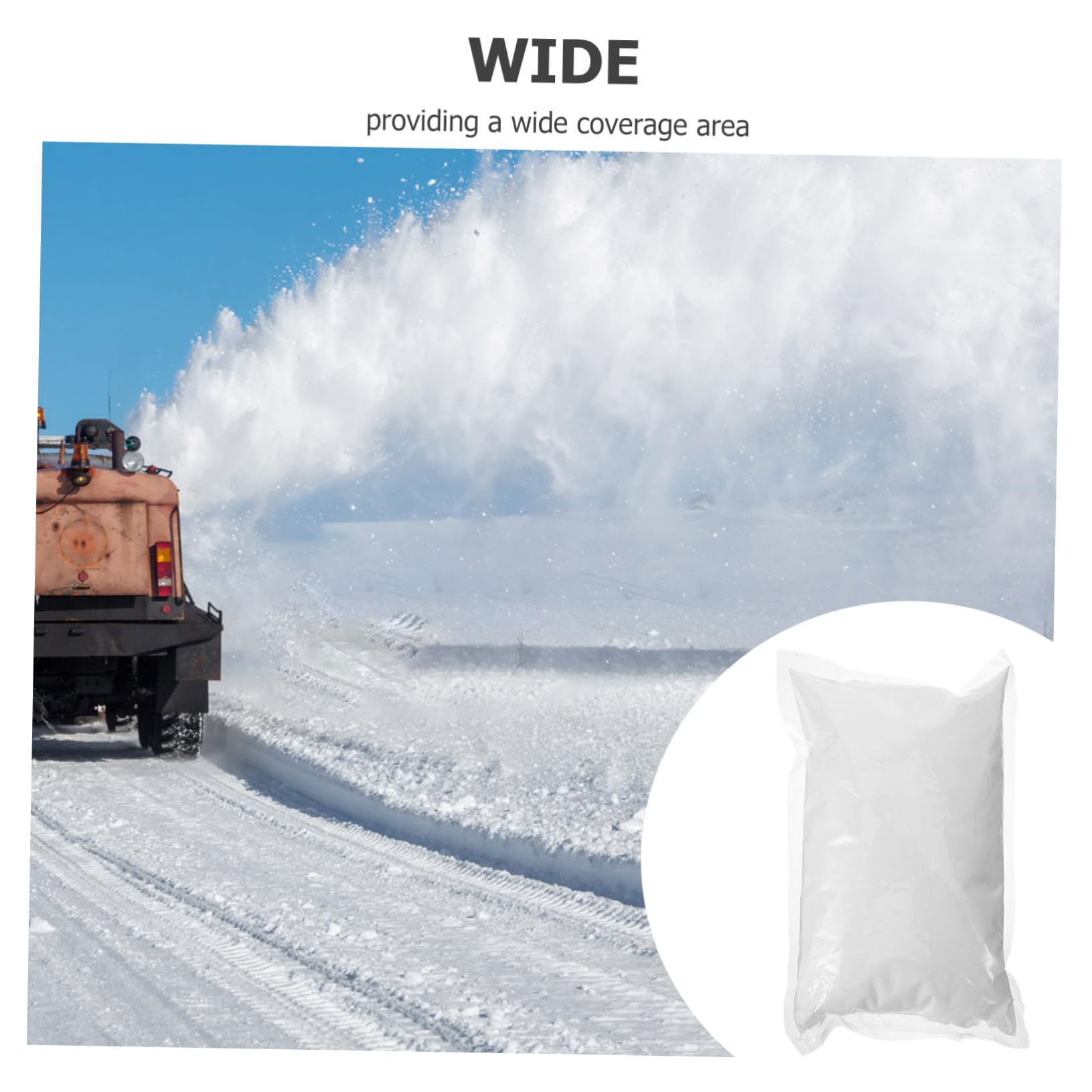 Agente Derretidor de Nieve 1kg, Fórmula Salina para Carreteras y Zonas Diversas, Fusión Rápida y Segura