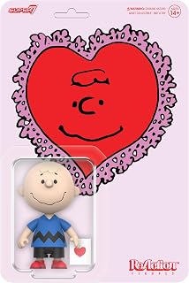 Super7 Peanuts Charlie Brown Valentine Delivery Reaction Figure - 3.75" Peanuts Action Figure with Accessory Classic Cartoon Collectibles and Retro Toys