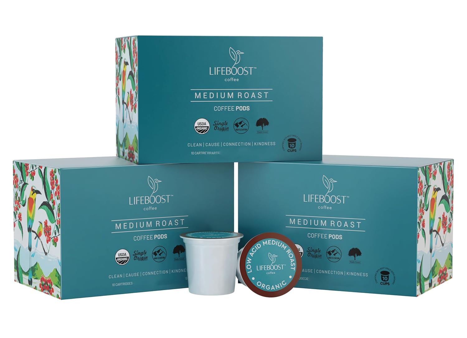 Lifeboost Medium Roast Low Acid Coffee K Cups - Single Origin Mold Free Non-GMO Organic Coffee Pods - Compatible with Keurig & Keurig 2 Machines - 10 Count - Image 8