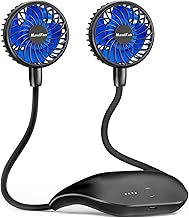 HandFan 10000mAh Portable Neck Fan Rechargeable,Max 48 hrs Working Time Battery Operated,360° Adjustable High Flexibility Handsfree Personal Fans For Gym,Travel,Office,Men/Women