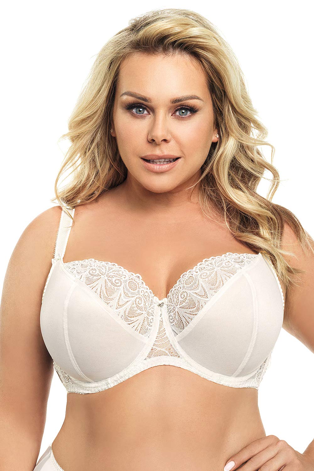 Gorsenia Sujetador Sin Relleno con Encaje para Mujeres K425 Casablanca