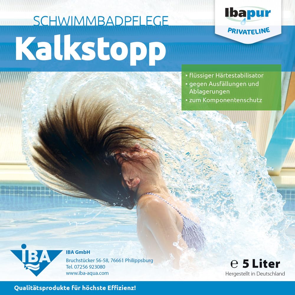 IBA 5l Kalkstopp Härtestabilisator Pool Schwimmbecken Brunnen