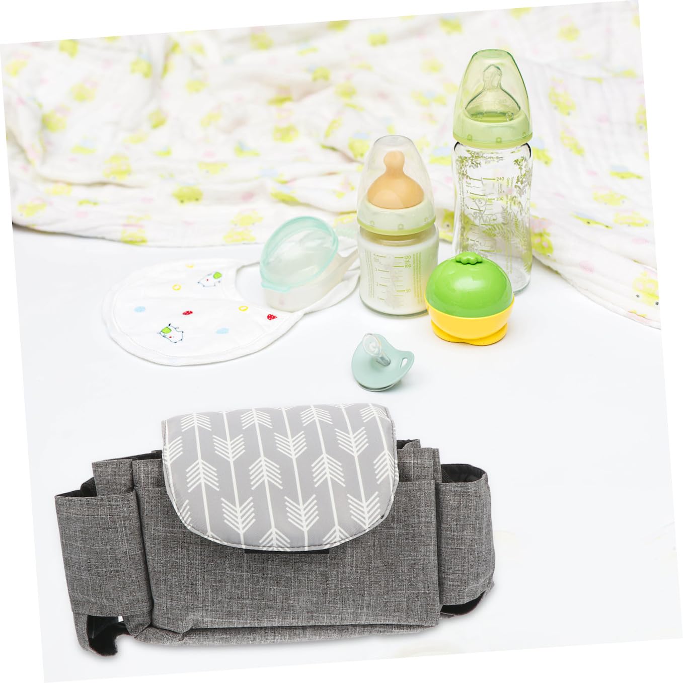 VICASKY 2pezzi Organizzatore Per Passeggini Borsa Appendibile Per Accessori Bebè Per Uscite Freccia