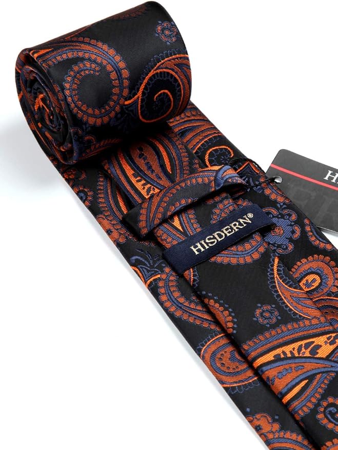 Pañuelo y corbata paisley para hombre miniatura 4