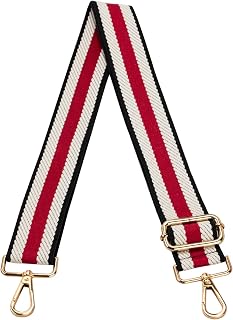 ZANQANO Crossbody Strap Purses Replacement Adjustable Handbag Straps, Red Black, M