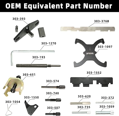 Vista 10 de Kit de herramientas de bloqueo de sincronización de árbol de levas compatible con Ford Fusion Escape Focus Fiesta Mazada 1.25 1.4 1.6 1.7 1.8 2.0