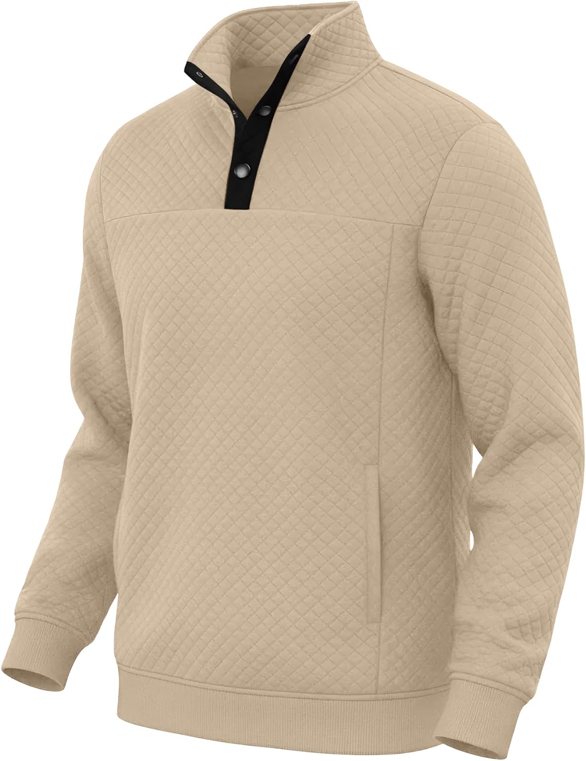 Mens Quilted Sweatshirt 2026 Casual Stylish Bomber Jacket Versatile Outfit S-2XL