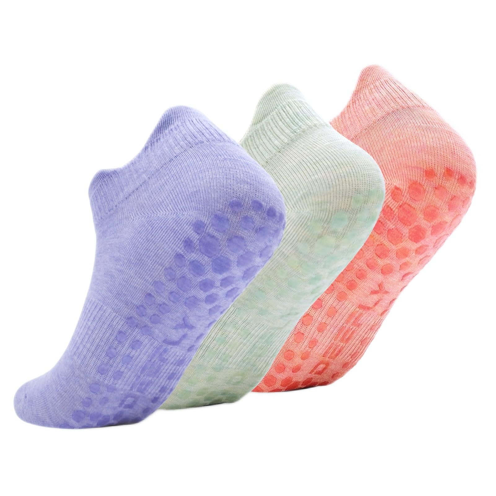 deeflyWomen Yoga Socks,Non Slip Grip Pilates Socks Unthickened