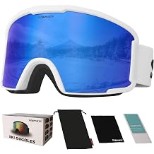 Adult Ski Goggles- Helmet Compatible Ski Goggles for Men & Women with 100% UV Protection