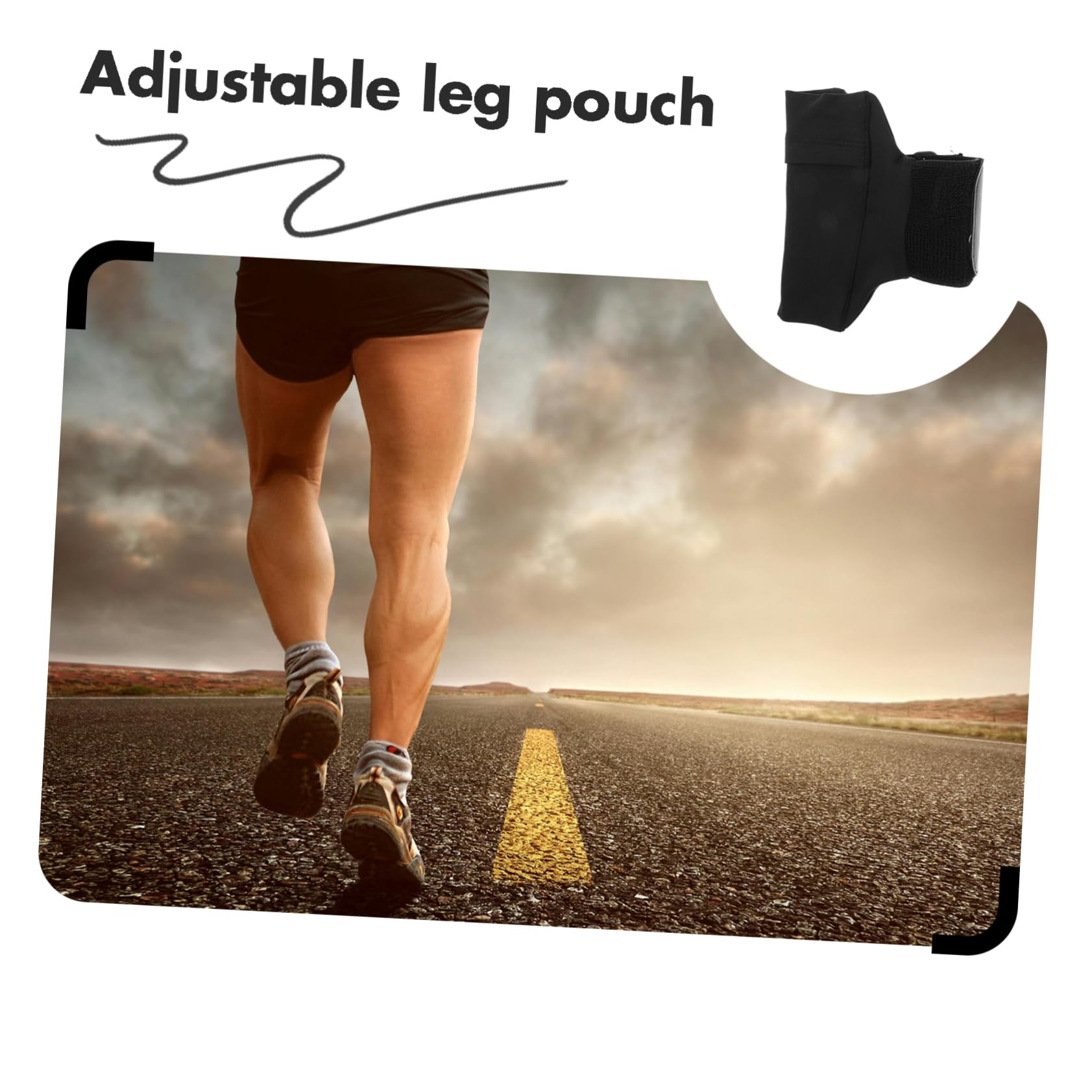 Pochette Jambe Élastique Ajustable Porte-Téléphone Portable De Sport Multifonction Pour Course Running Fitness Cyclisme Maintien Sécurisé Confortable