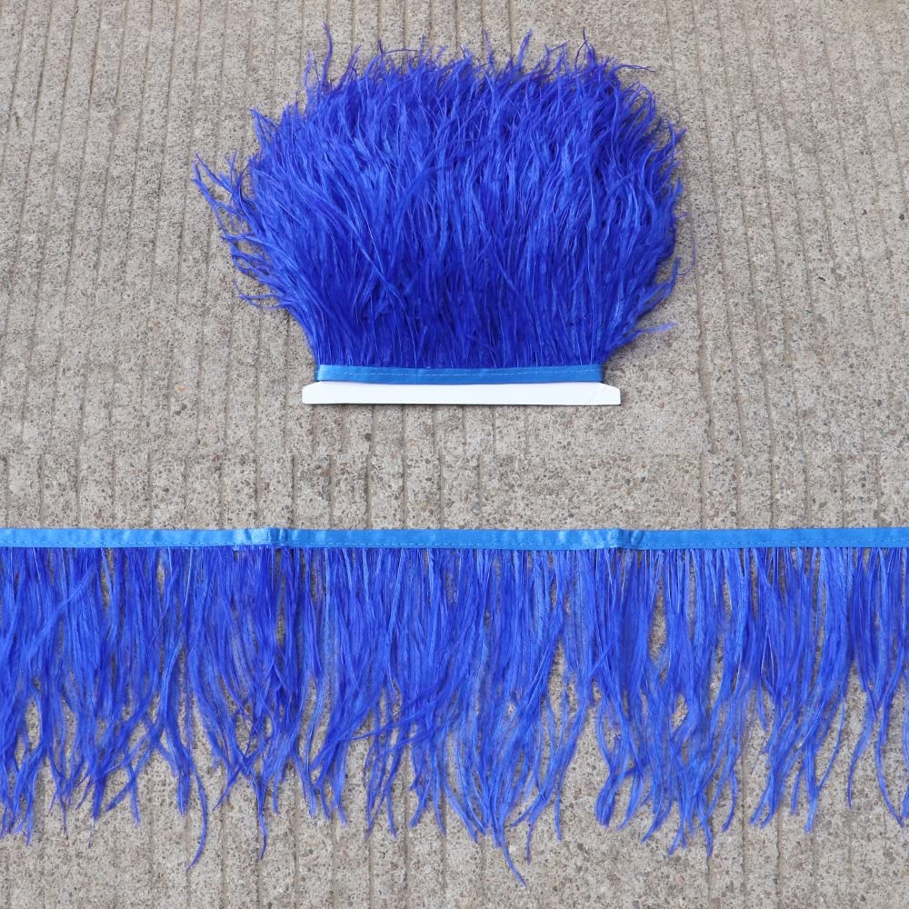 Kolorowa taśma ozdobna z strusimi piórami, 8-10 cm, dekoracja na wesele, imprezę, do sukienki, odzieży, szycia, majsterkowania, śliwki, 5/10 m